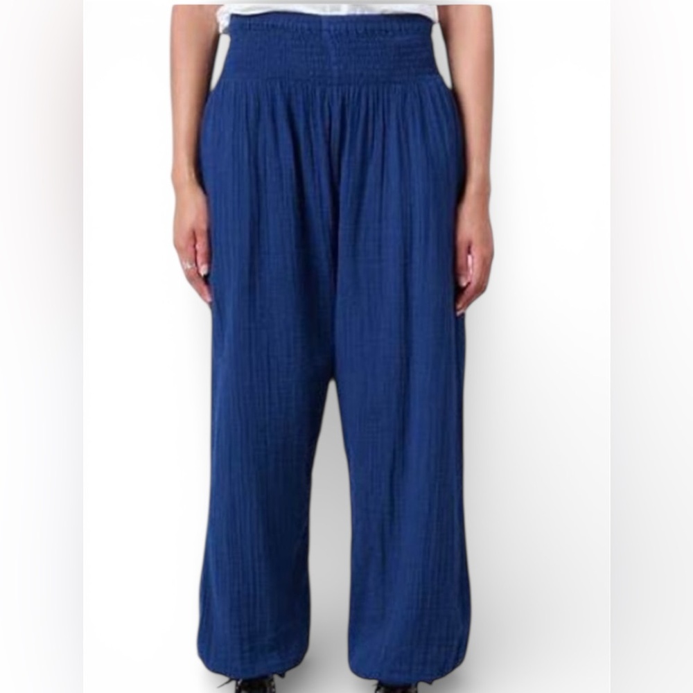 Suzi Kondi Harlem Pants Cotton Gauze Navy Small